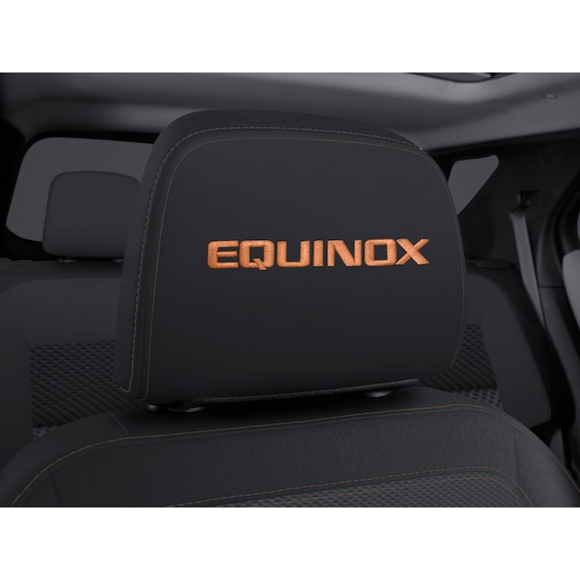 Vinyl Headrest in Jet Black with Embroidered Equinox Script