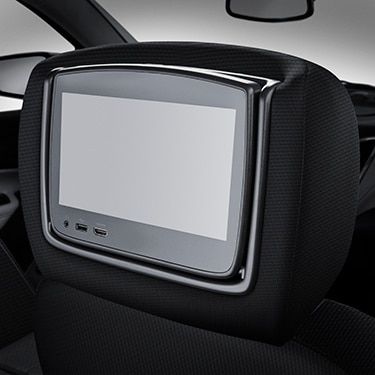 Rear-Seat Infotainment System with DVD Player in Jet Black Cloth