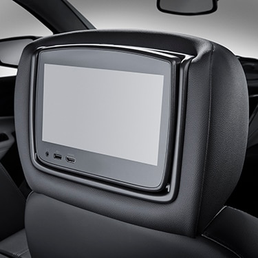 Rear-Seat Infotainment System with DVD Player in Medium Ash Gray Leather