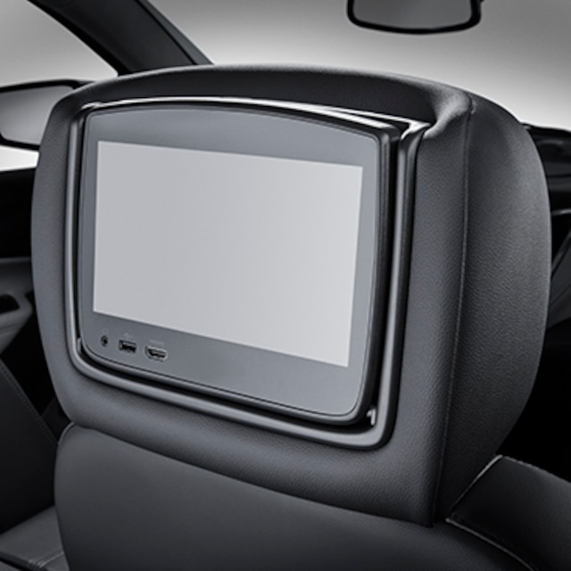 Rear-Seat Infotainment System with DVD Player in Medium Ash Gray Leather
