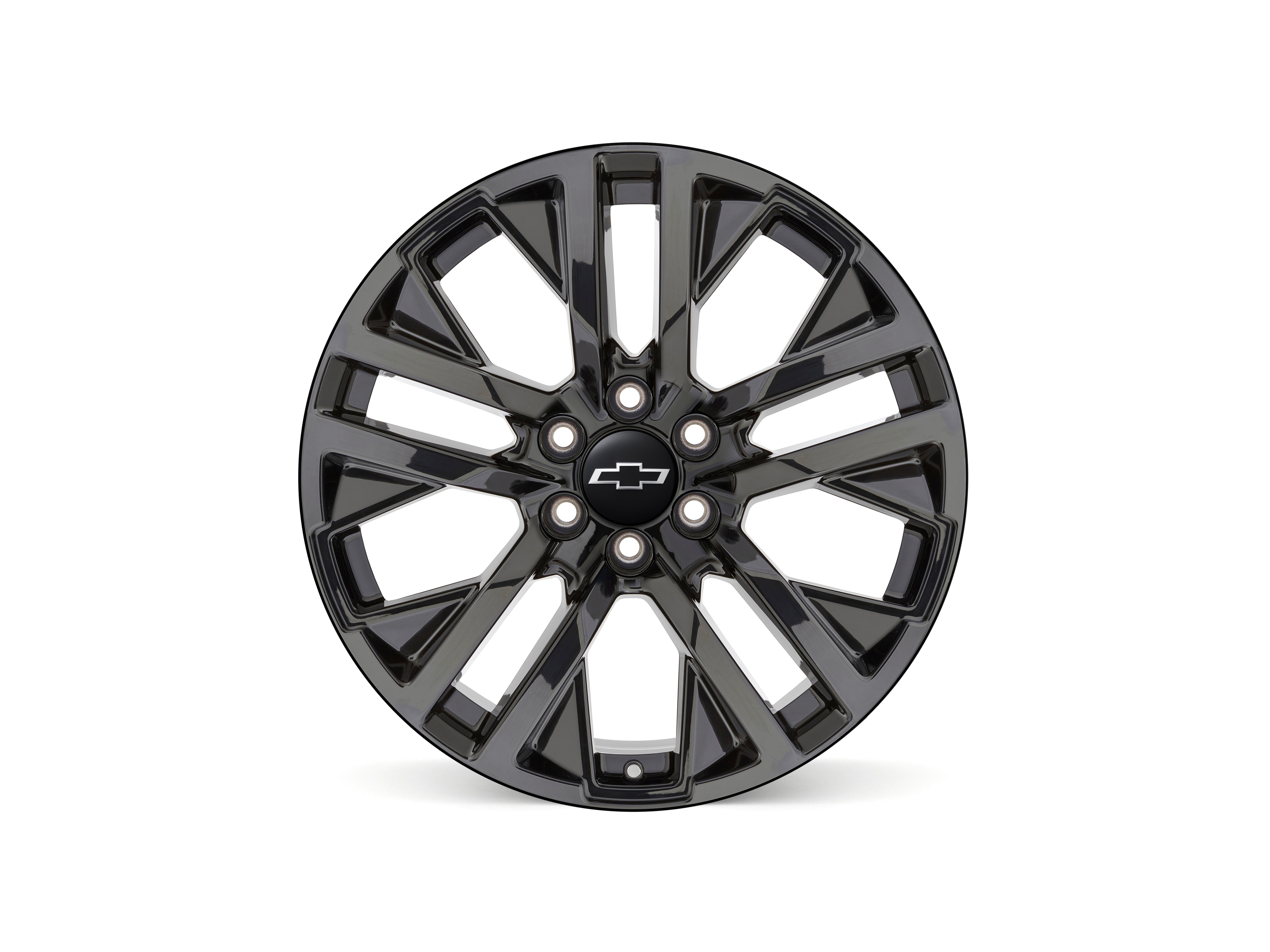 22x9-Inch Aluminum 5-Split-Spoke Wheel in High Gloss Black