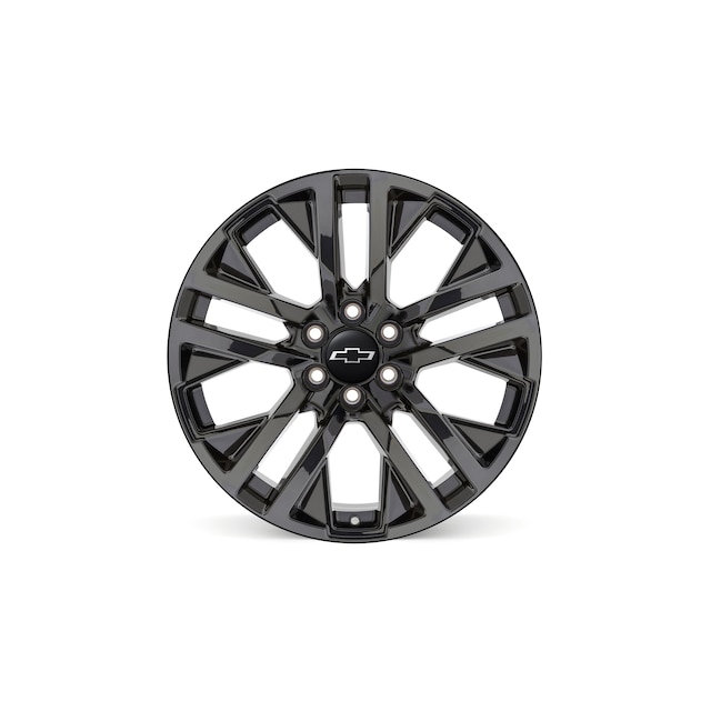 22x9-Inch Aluminum 5-Split-Spoke Wheel in High Gloss Black