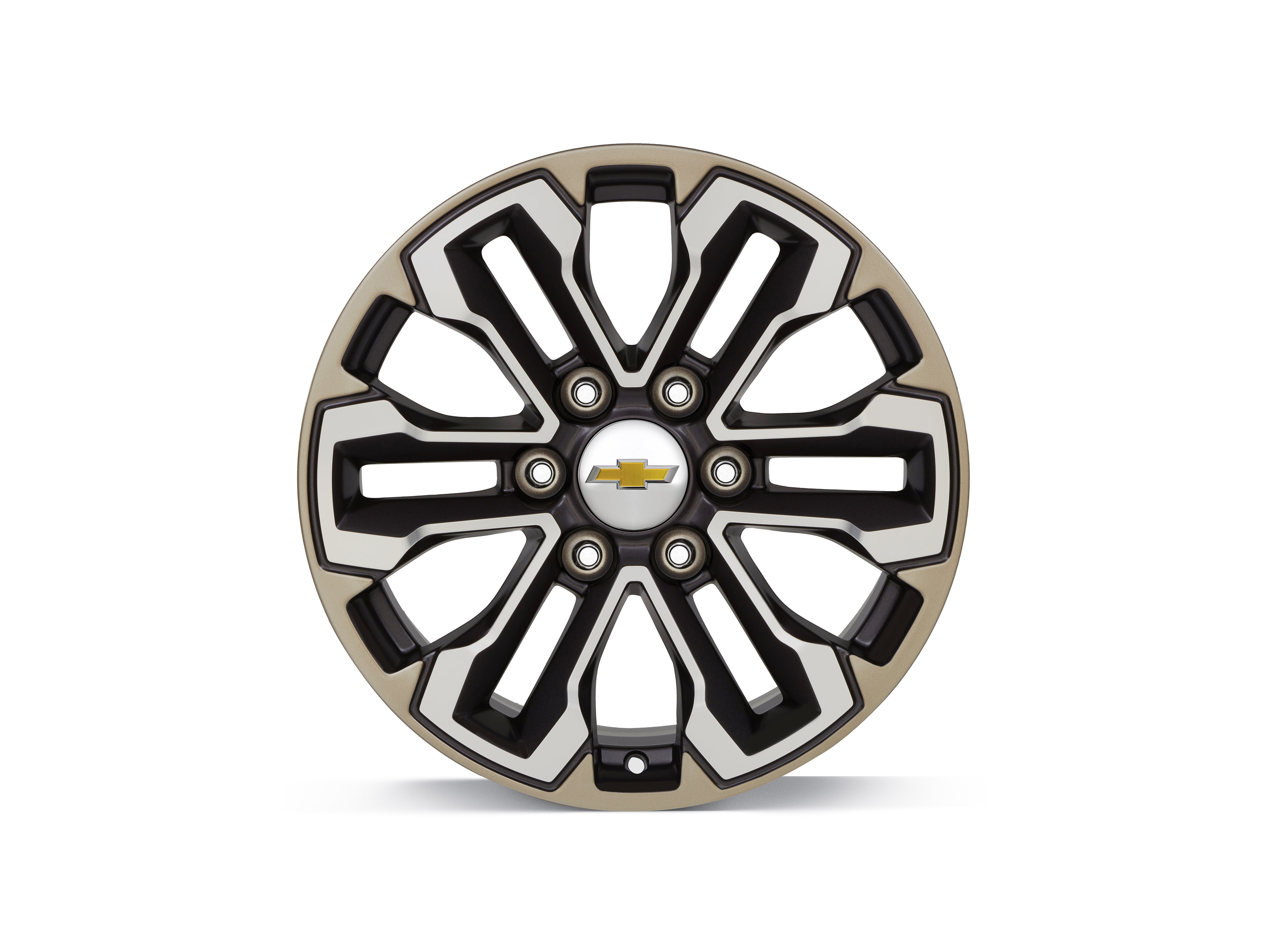 18x8.5-Inch Aluminum Multi-Spoke Wheel in Satin Graphite with Gold