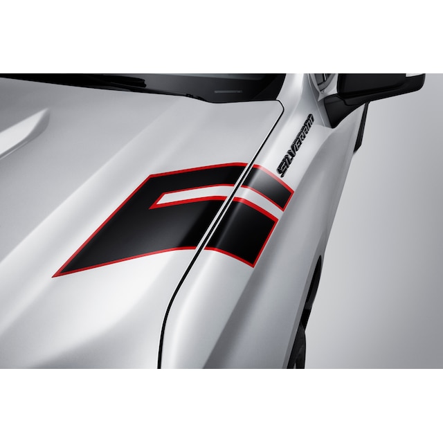 Fender Hash Mark Decal Package in Dark Grey with Red Outline