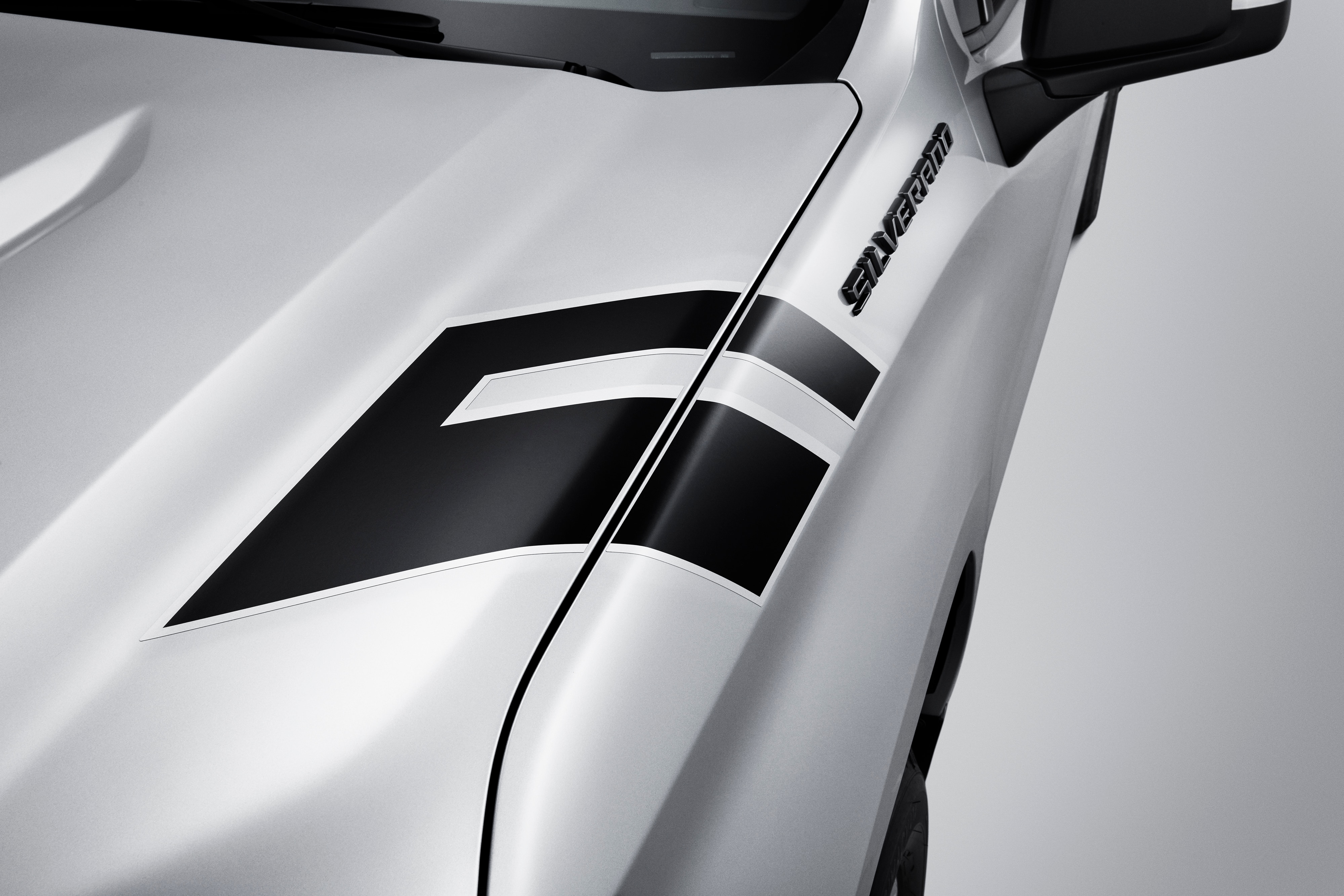 Fender Hash Mark Decal Package in Black with Silver Outline