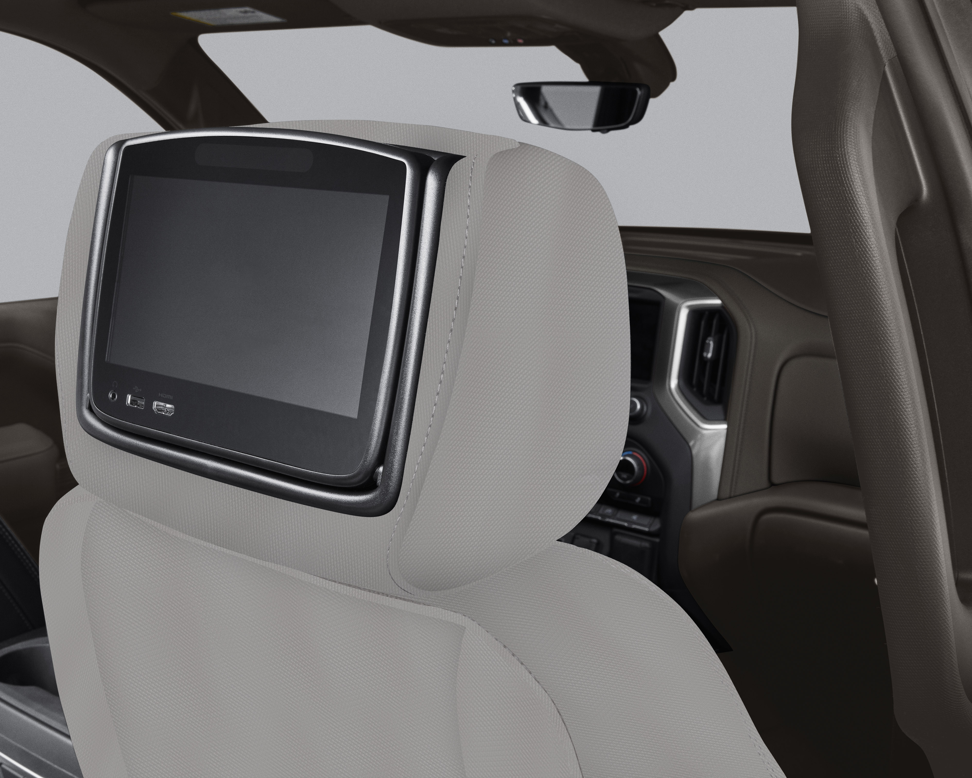 Rear-Seat Infotainment System with DVD Player in Gideon Cloth