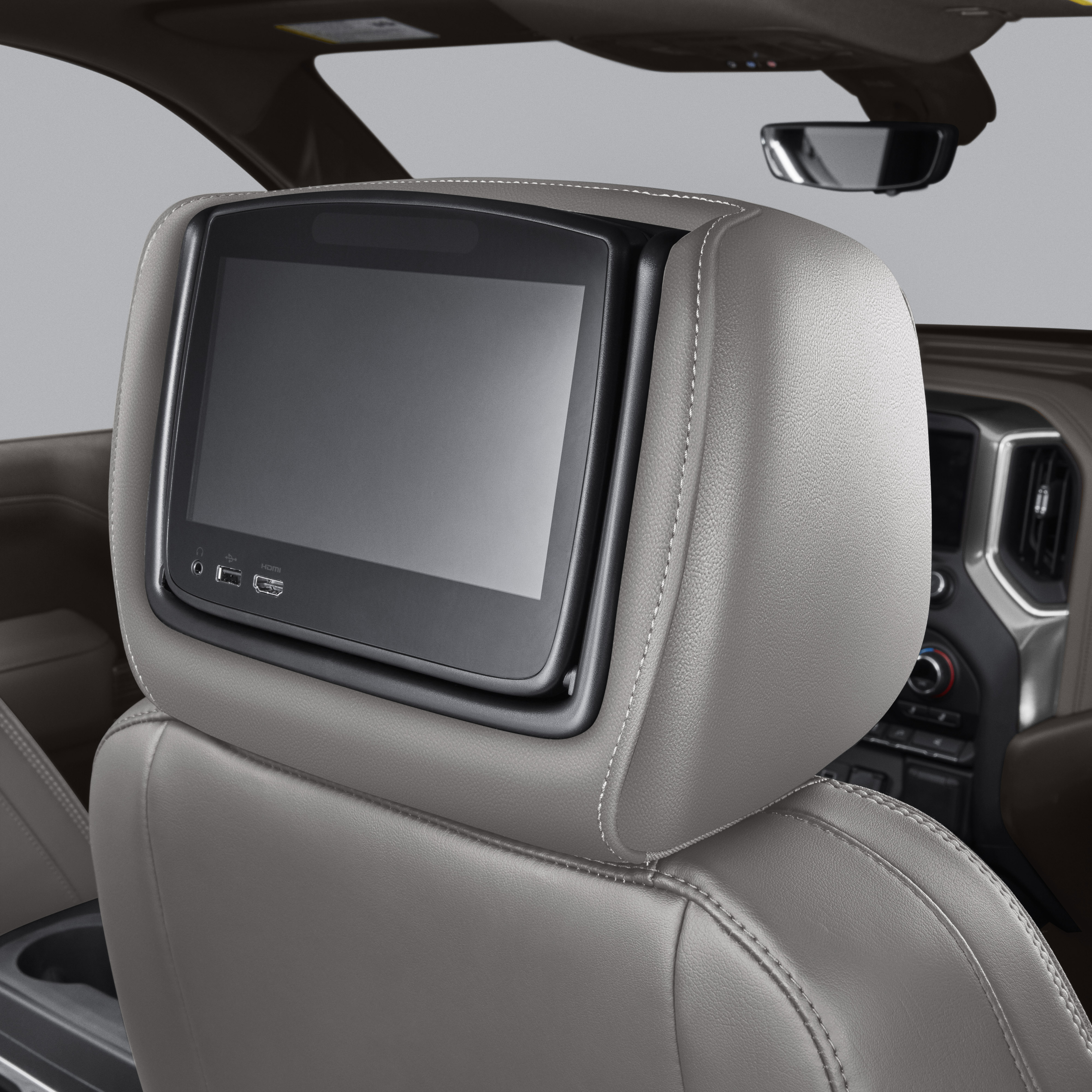 Rear-Seat Infotainment System with DVD Player in Slate Leather