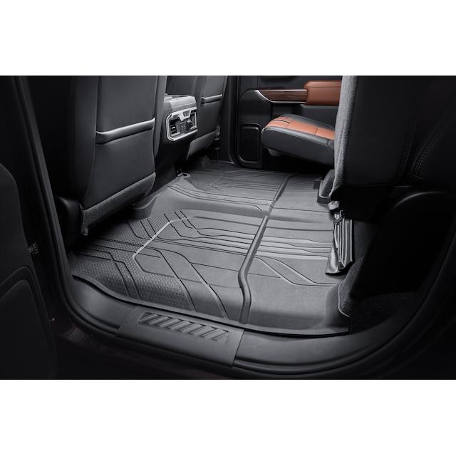 Double Cab Second-Row Interlocking Premium All-Weather Floor Liner in Jet Black