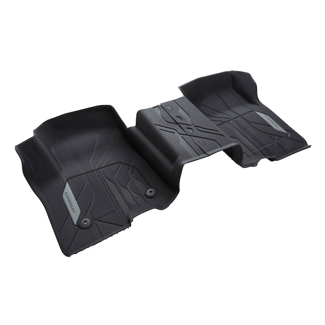 First-Row Interlocking Premium All-Weather Floor Liner in Jet Black with Chevrolet Script (for Models without Center Console)