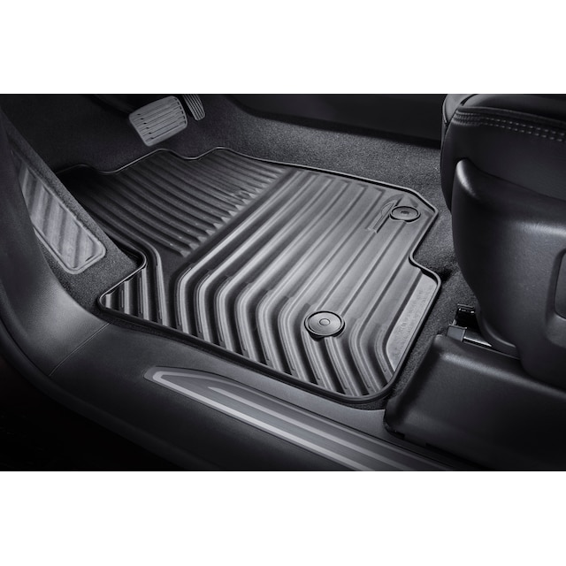 Regular Cab First-Row Premium All-Weather Floor Mats in Jet Black