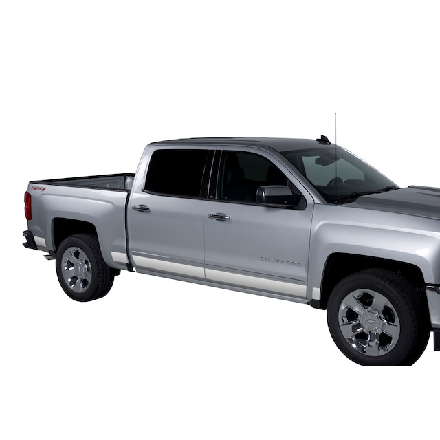 Short Bed Crew Cab Rocker Panel Moldings in Stainless Steel by Putco® - Associated Accessories
