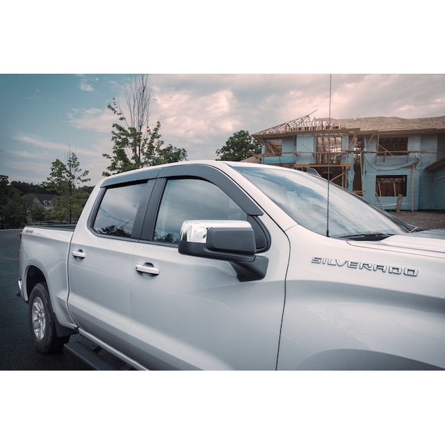 Crew Cab Front and Rear Tape-On Low-Profile Door Window Weather Deflector in Textured Black by LUND® – Associated Accessories