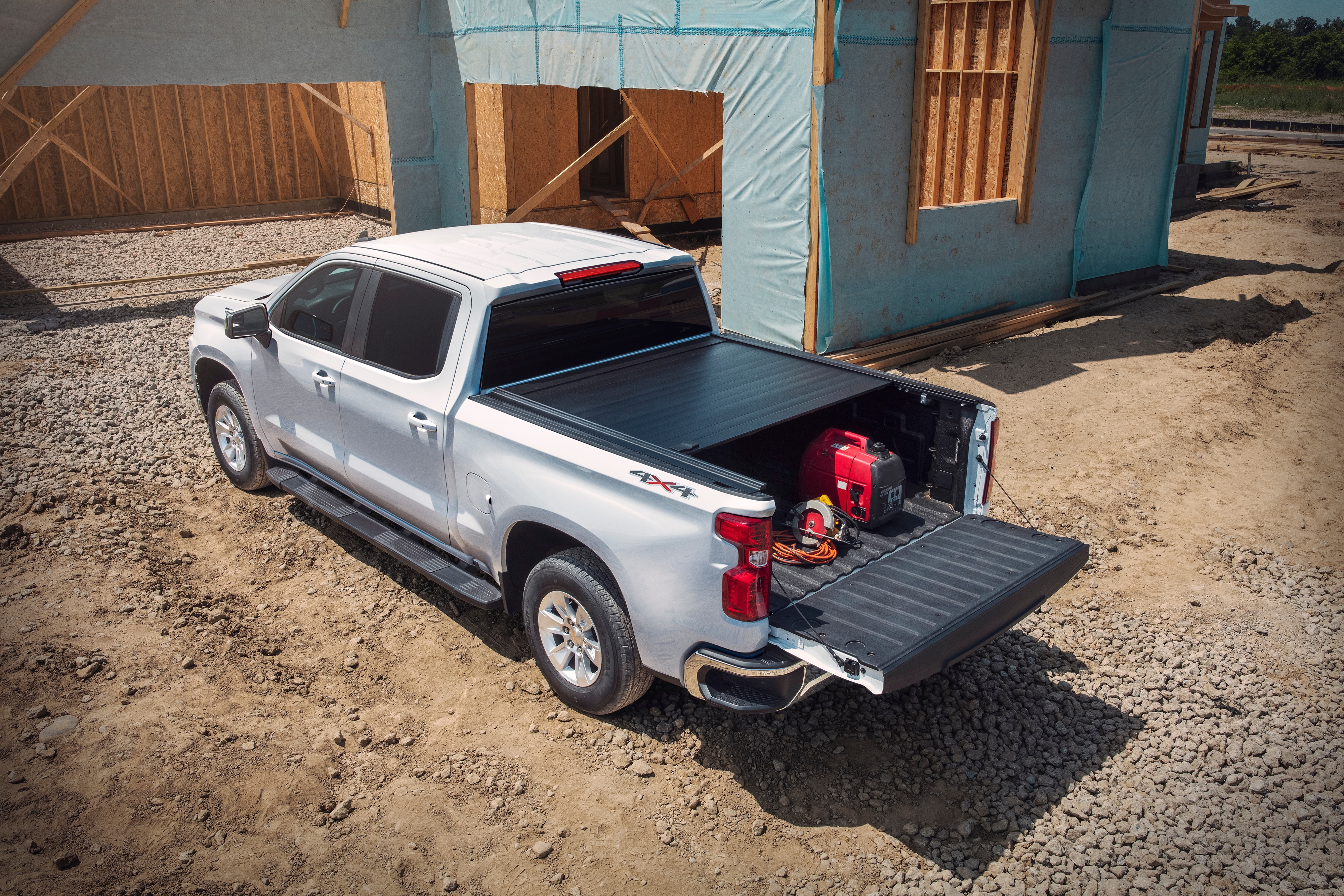 Standard Bed Embark Poly Retractable Truck Bed Cover in Black by Advantage® - Associated Accessories
