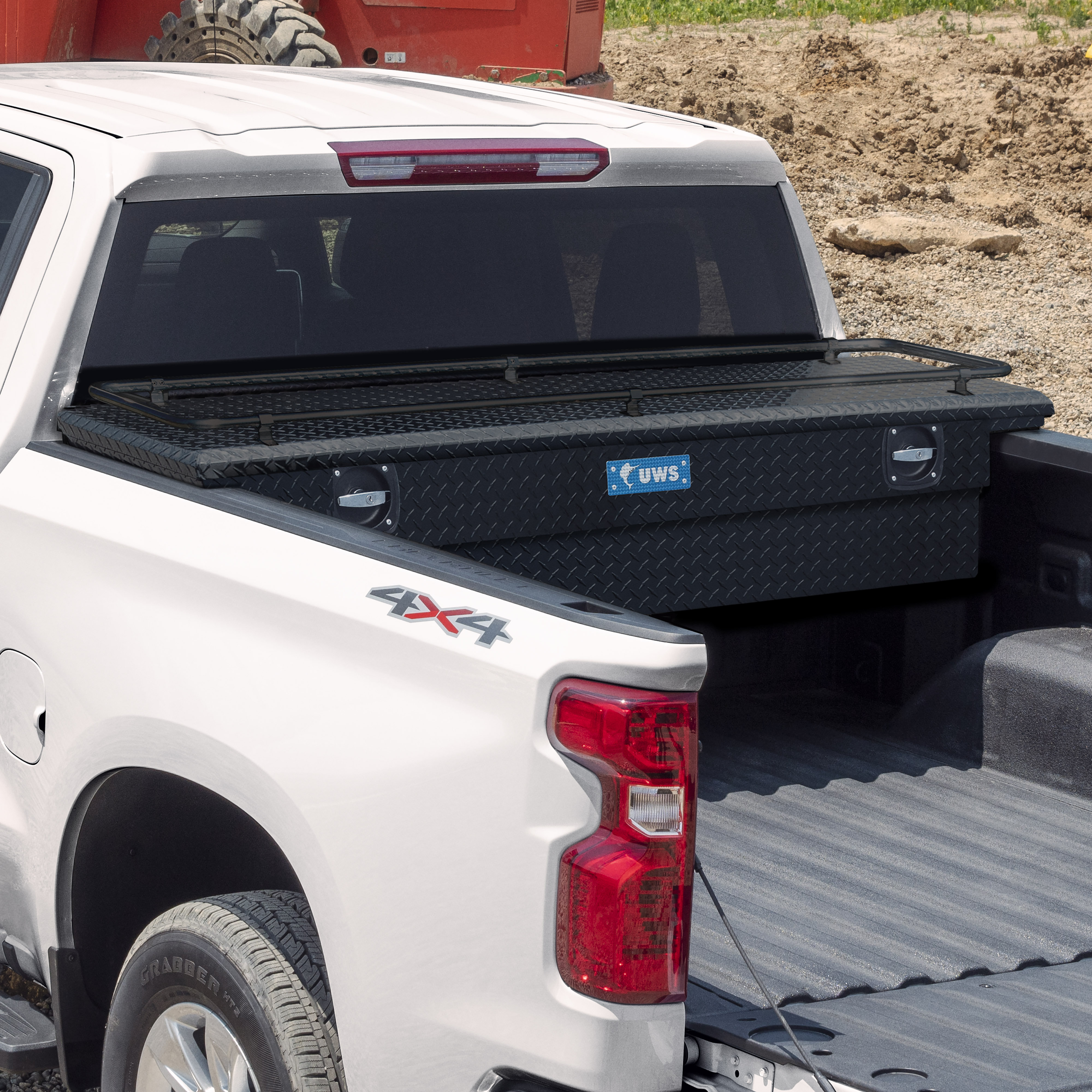 Secure Lock Crossover Tool Box in Gloss Black with Twist handles and Rails by UWS®- Associated Accessories