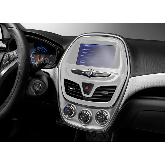 Instrument Panel Trim Plate in Beige with Chrome Accents
