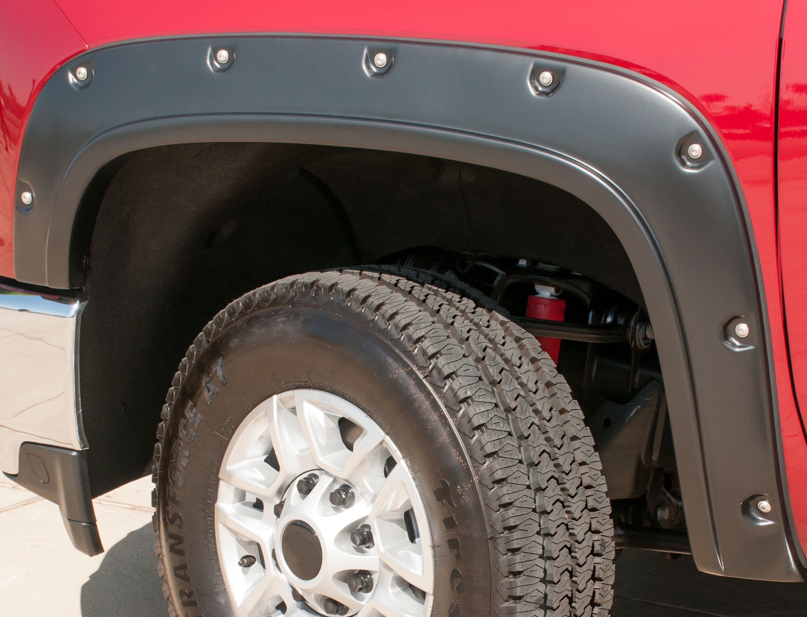 Front and Rear Black Paintable Bolt-On Look Fender Flares Not for use with Dual Rear Wheel by EGR® - Associated Accessories