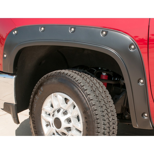 Front and Rear Black Paintable Bolt-On Look Fender Flares Not for use with Dual Rear Wheel by EGR® - Associated Accessories