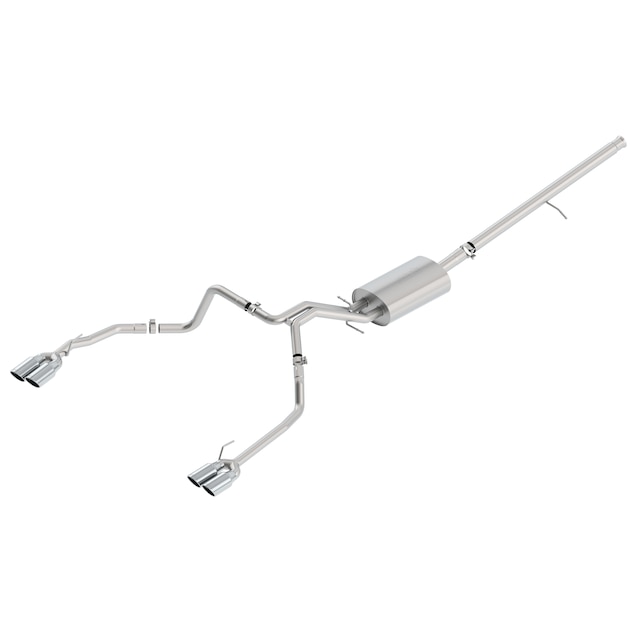 6.2L Cat-Back Dual-Split Rear-Exit Through-the-Bumper Exhaust Upgrade System with Quad Bright Chrome Tips for Long Wheel Base Models by Borla® - Associated Accessories