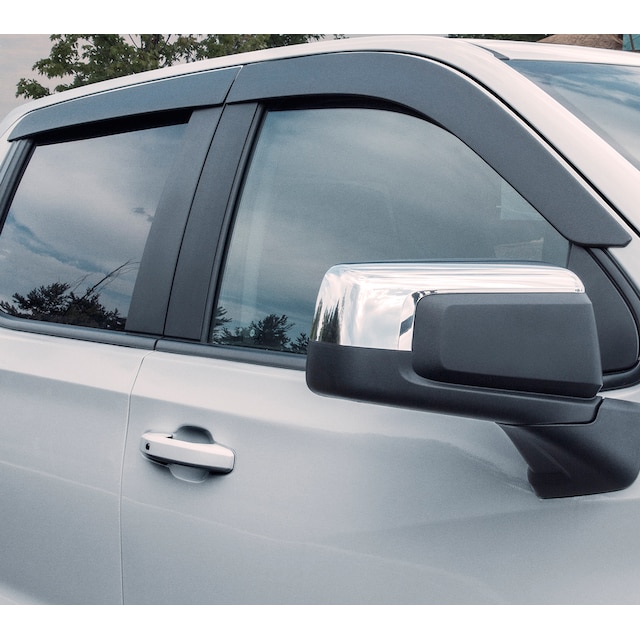 Double Cab Low-Profile Tape-On Side Window Deflector in Smoke Black by LUND® - Associated Accessories