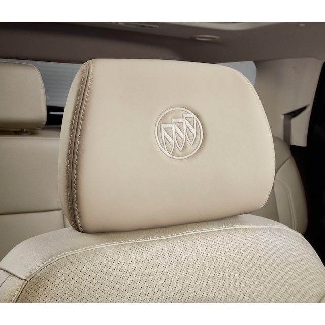 Vinyl Headrest in Shale with Omni Sand Stitch and Embroidered Buick Logo