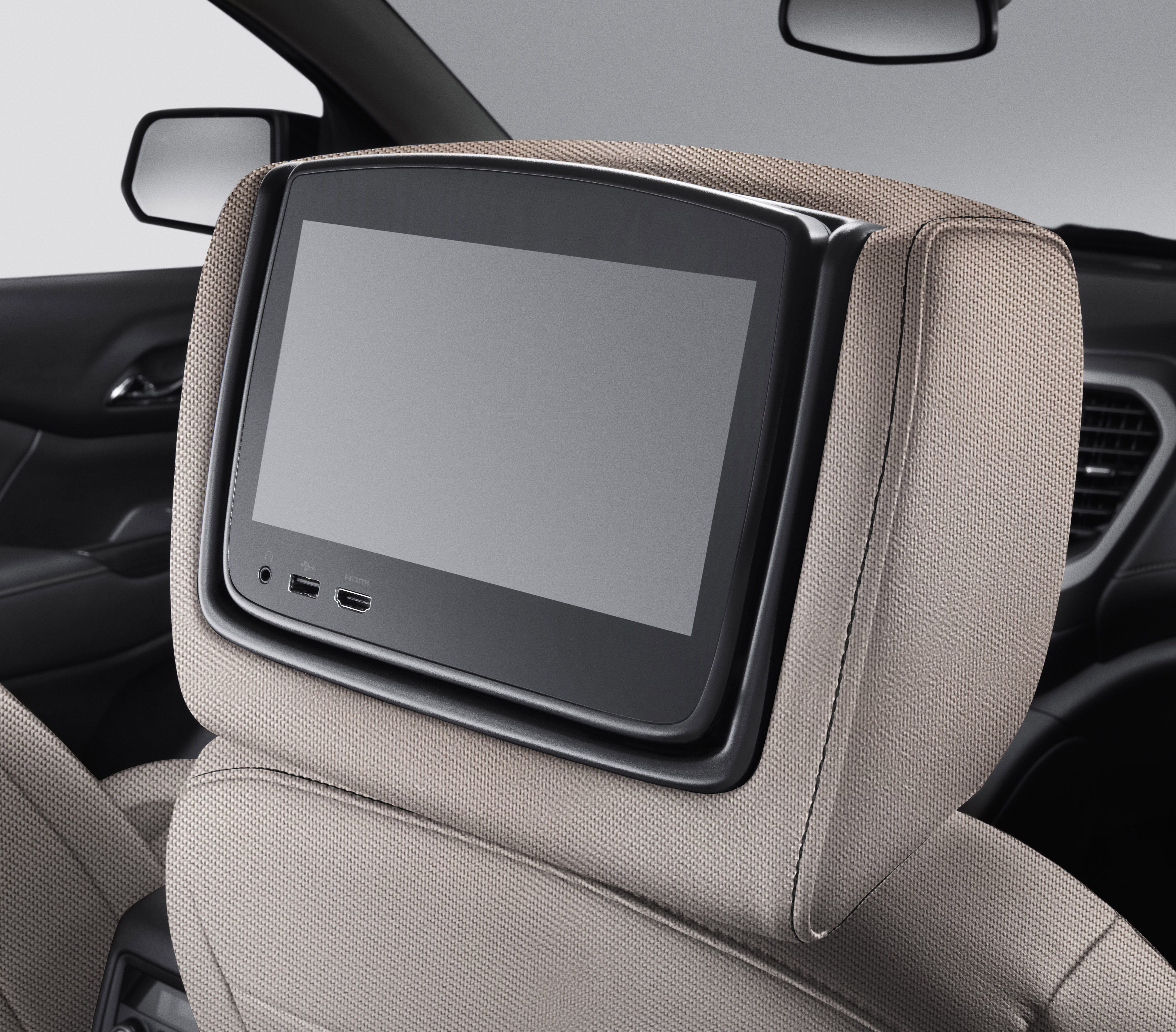 Rear-Seat Infotainment System in Light Ash Gray Cloth