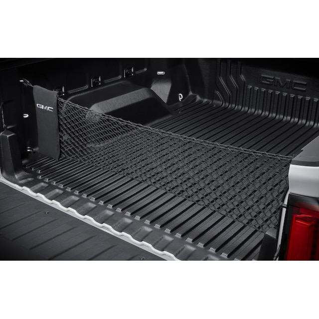 Bed Vertical Cargo Net with Storage Bag featuring GMC Logo