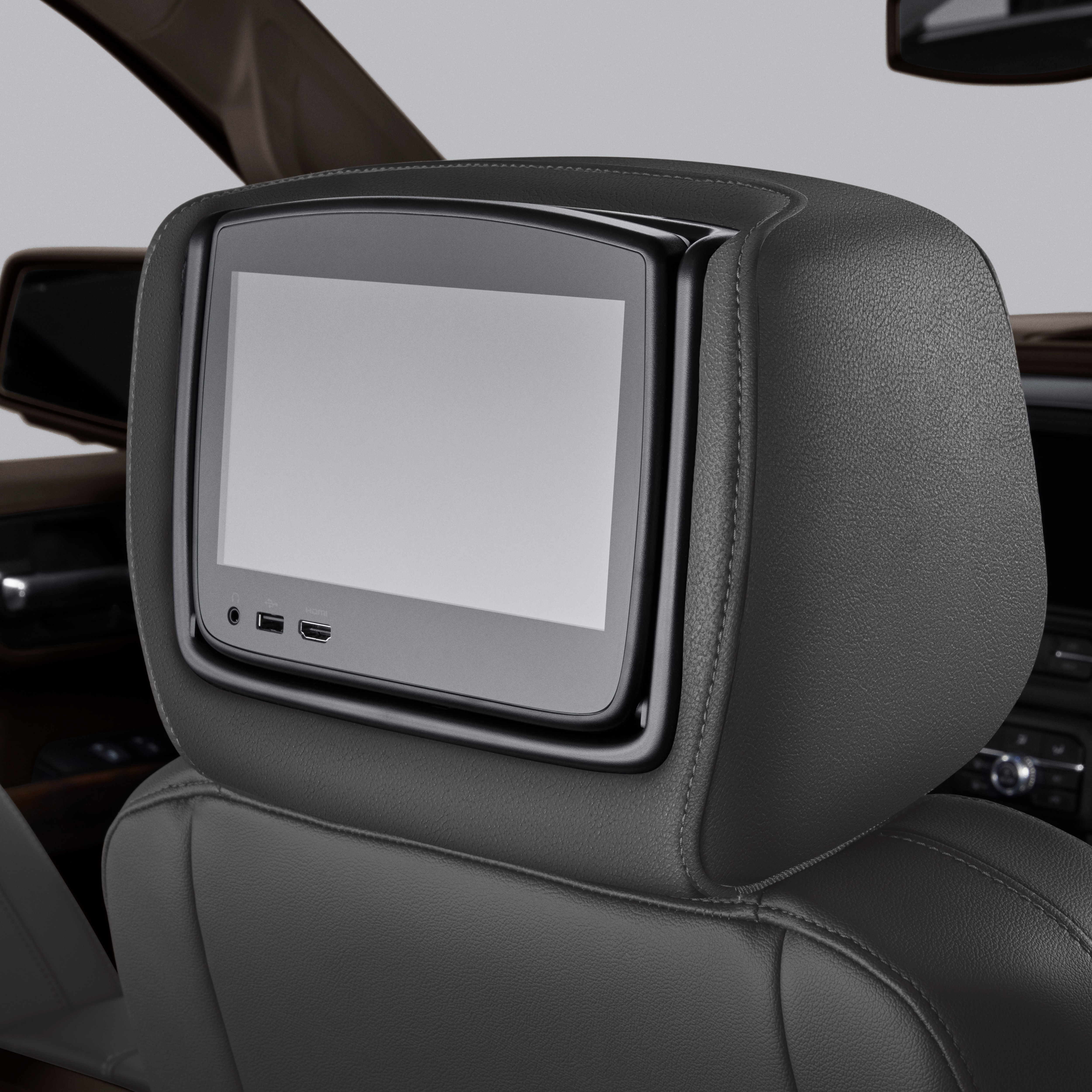 Rear-Seat Infotainment System with DVD Player in Dark Ash Gray