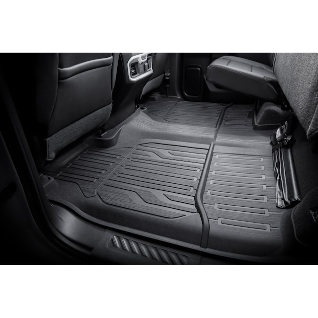 Crew Cab Second-Row Interlocking Premium All-Weather Floor Liner in Jet Black