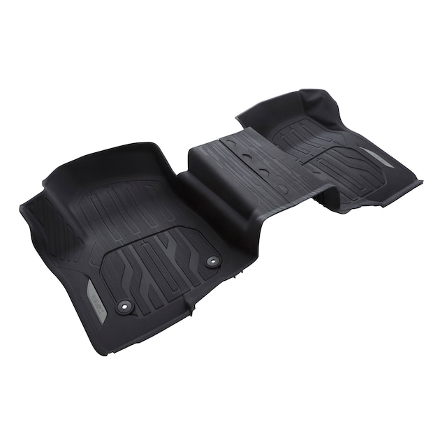 First-Row Interlocking Premium All-Weather Floor Liner in Jet Black with GMC Logo (for Models without Center Console)