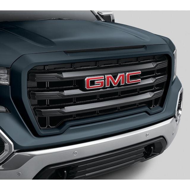 Grille in Black with Dark Sky Metallic Surround and GMC Logo (For Vehicles Without HD Surround Vision Camera)
