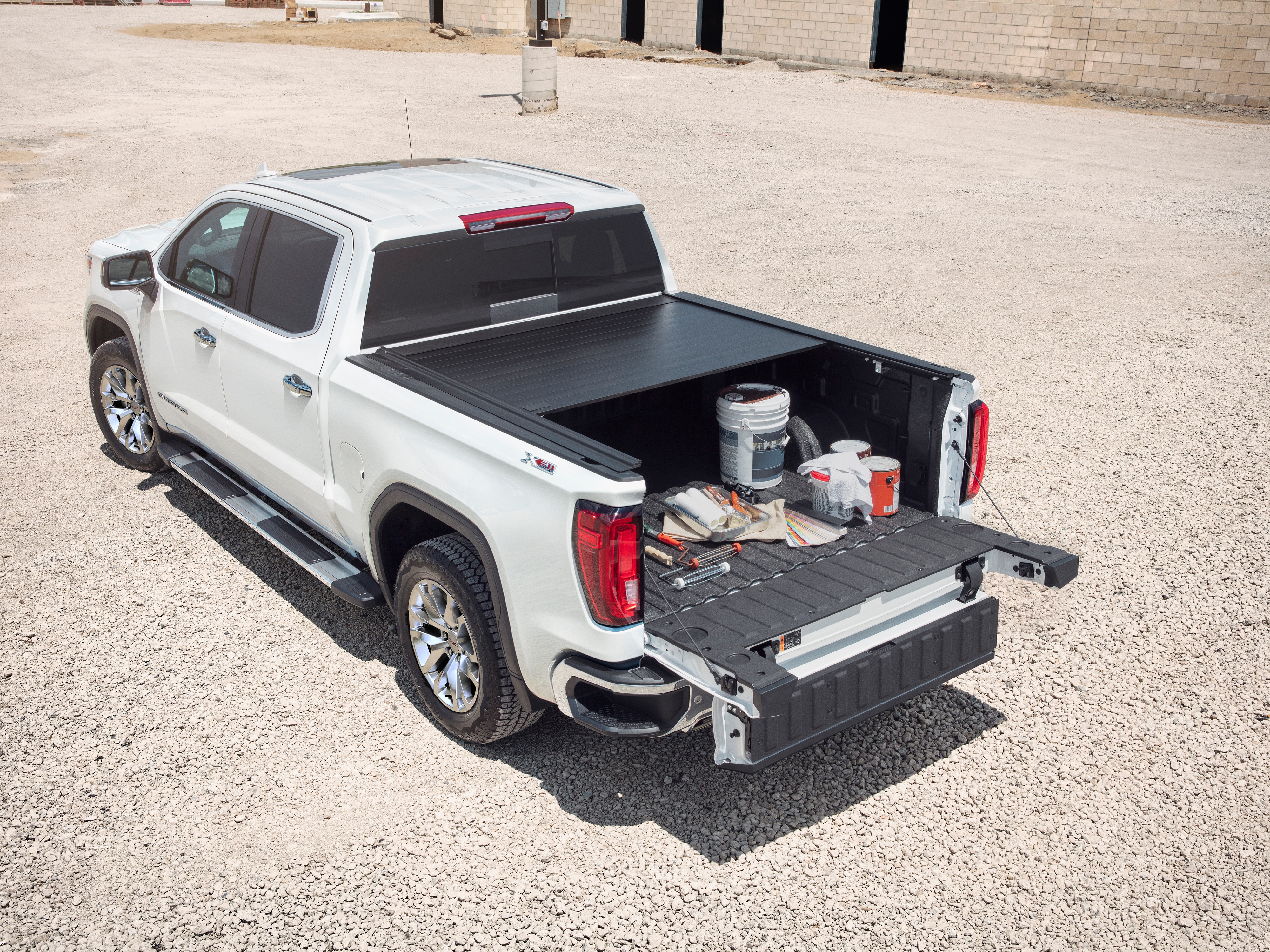 Standard Bed Embark Poly Retractable Truck Bed Cover in Black by Advantage® - Associated Accessories