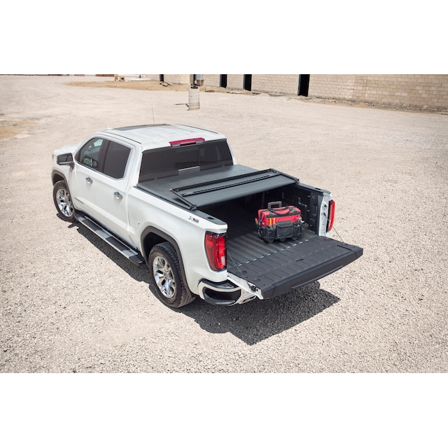 Short Bed Soft Folding Truck Bed Cover in Black (for Models with CarbonPro™ Bed) by Advantage® - Associated Accessories
