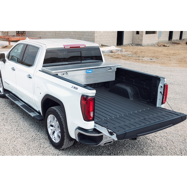 Cross Bed Single Lid Crossover Aluminum Tool Box with Pull Handles in Bright Chrome by UWS® - Associated Accessories