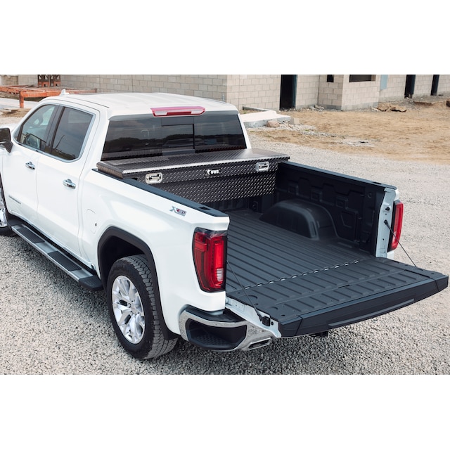 Cross Bed Single Lid Crossover Aluminum Tool Box with Pull Handles in Matte Black by UWS® - Associated Accessories