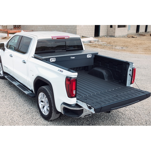 Cross Bed Single Lid Crossover Aluminum Tool Box with Pull Handles in Gloss Black by UWS® - Associated Accessories