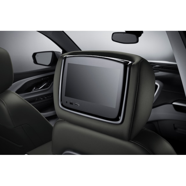 Rear-Seat Infotainment System with DVD Player in Jet Black Leather
