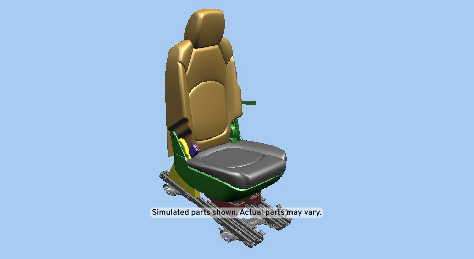 GM Genuine Parts Light Titanium Rear Driver Side Seat