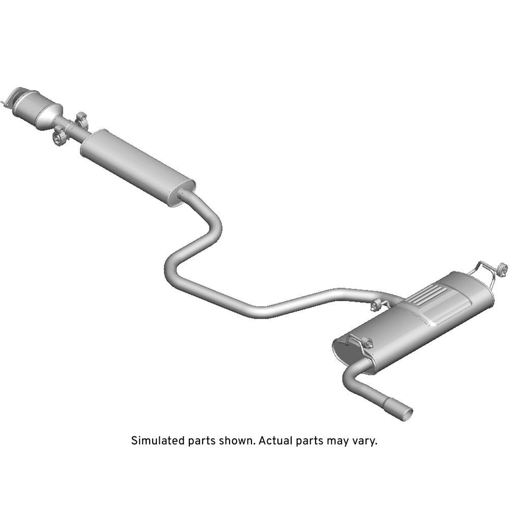 GM Genuine Parts Exhaust Muffler Assembly with 3-Way Catalytic Converter, Pipe, Insulators, and Gasket