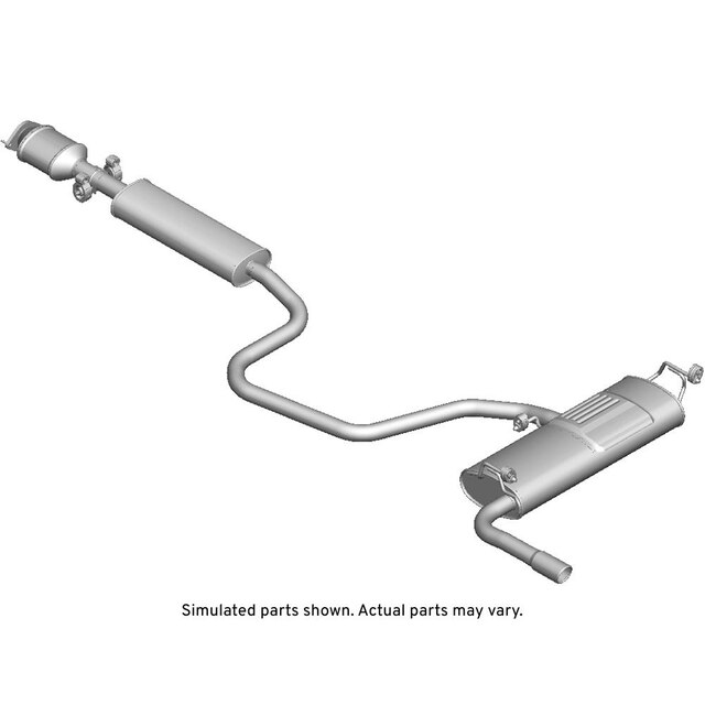 GM Genuine Parts Exhaust Muffler Assembly with 3-Way Catalytic Converter, Pipe, Insulators, and Gasket