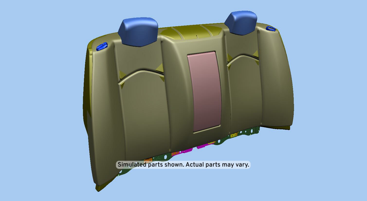 GM Genuine Parts Light Titanium Rear Seat Back Cushion Assembly