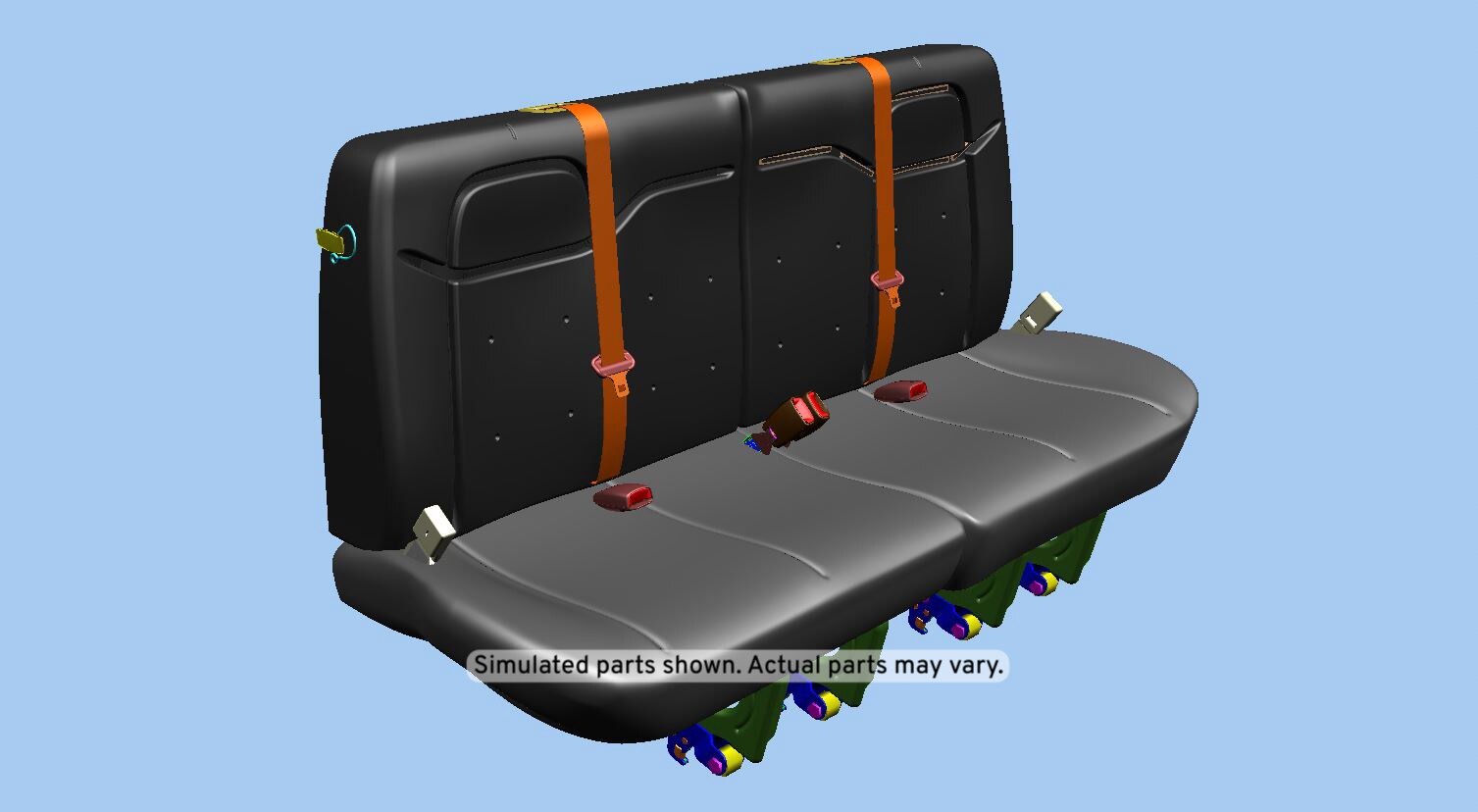 GM Genuine Parts Medium Dark Pewter II Rear Seat