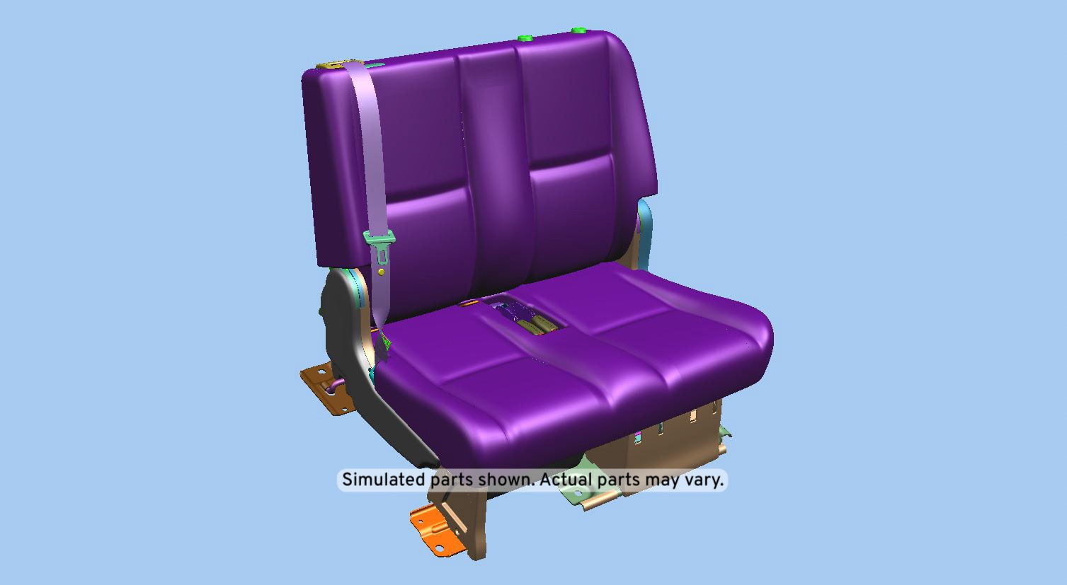 GM Genuine Parts Ebony Rear Driver Side Seat