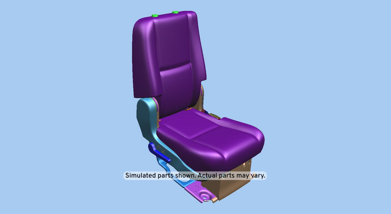 GM Genuine Parts Ebony Rear Passenger Side Seat