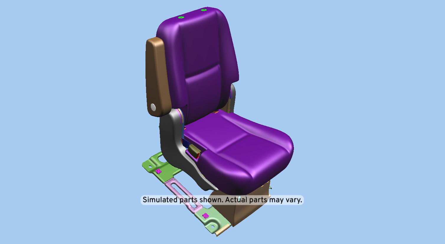 GM Genuine Parts Ebony Rear Driver Side Seat