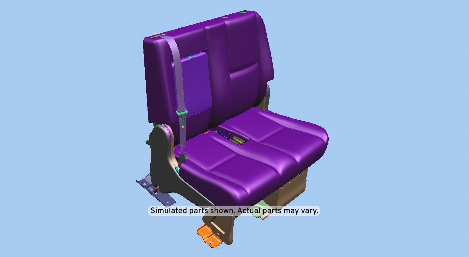 GM Genuine Parts Light Titanium Rear Driver Side Seat