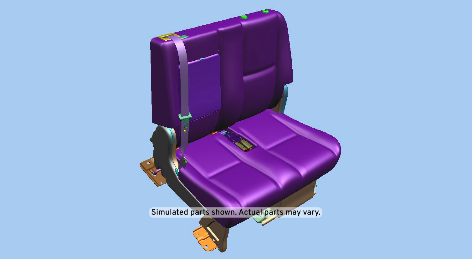 GM Genuine Parts Light Titanium Rear Driver Side Seat