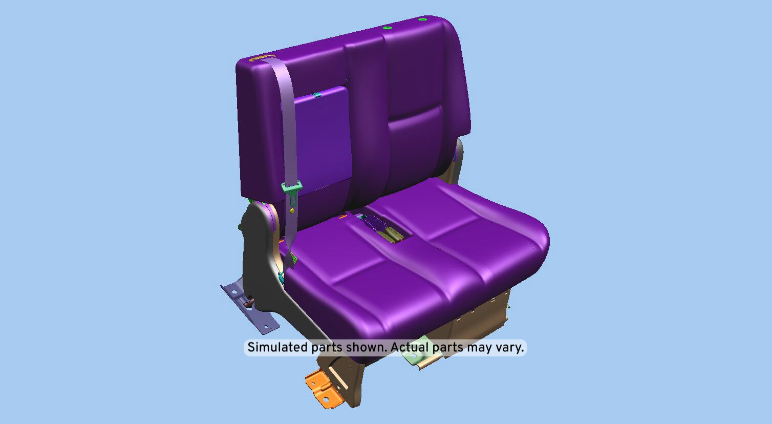 GM Genuine Parts Light Titanium Rear Driver Side Seat
