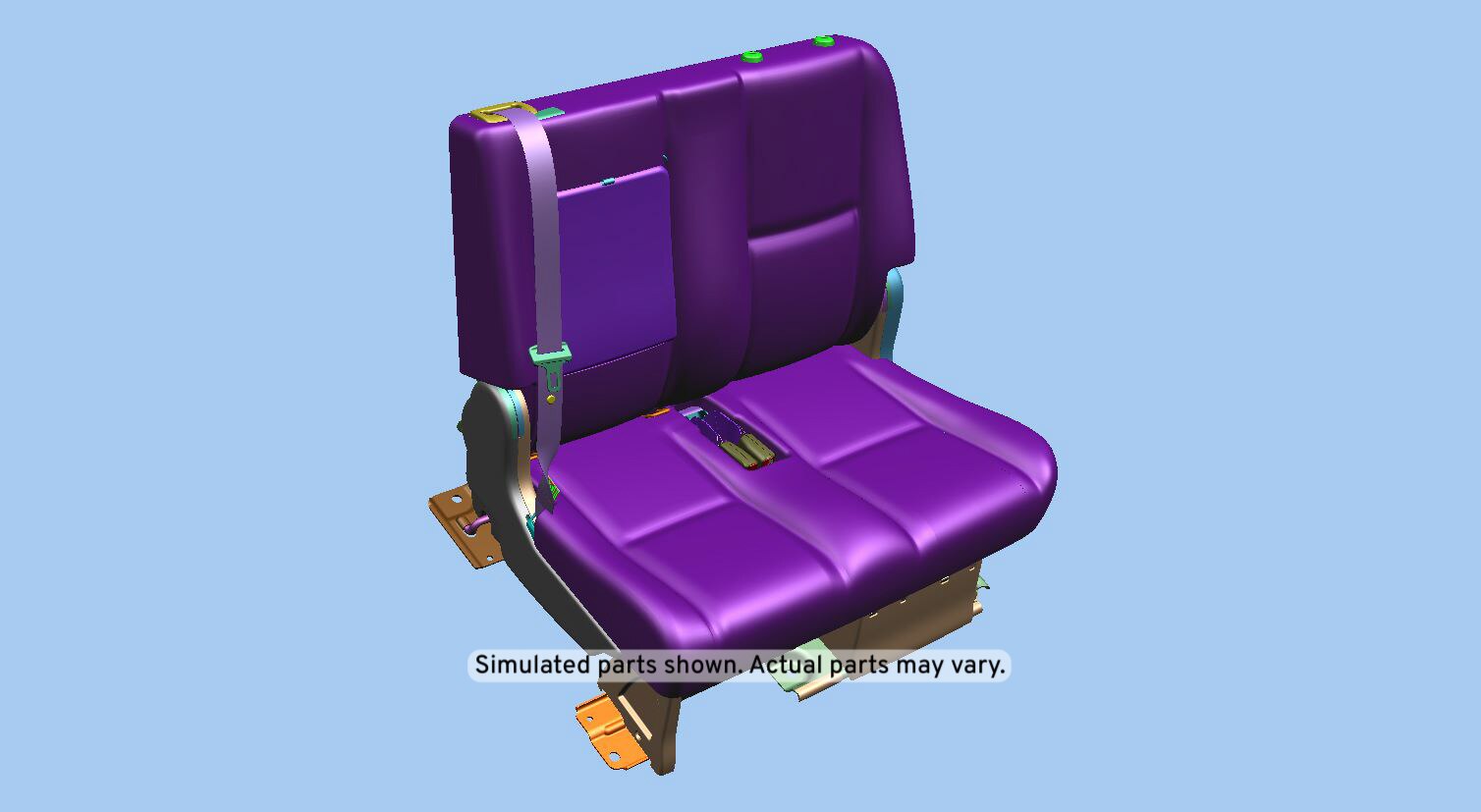 GM Genuine Parts Light Titanium Rear Driver Side Seat