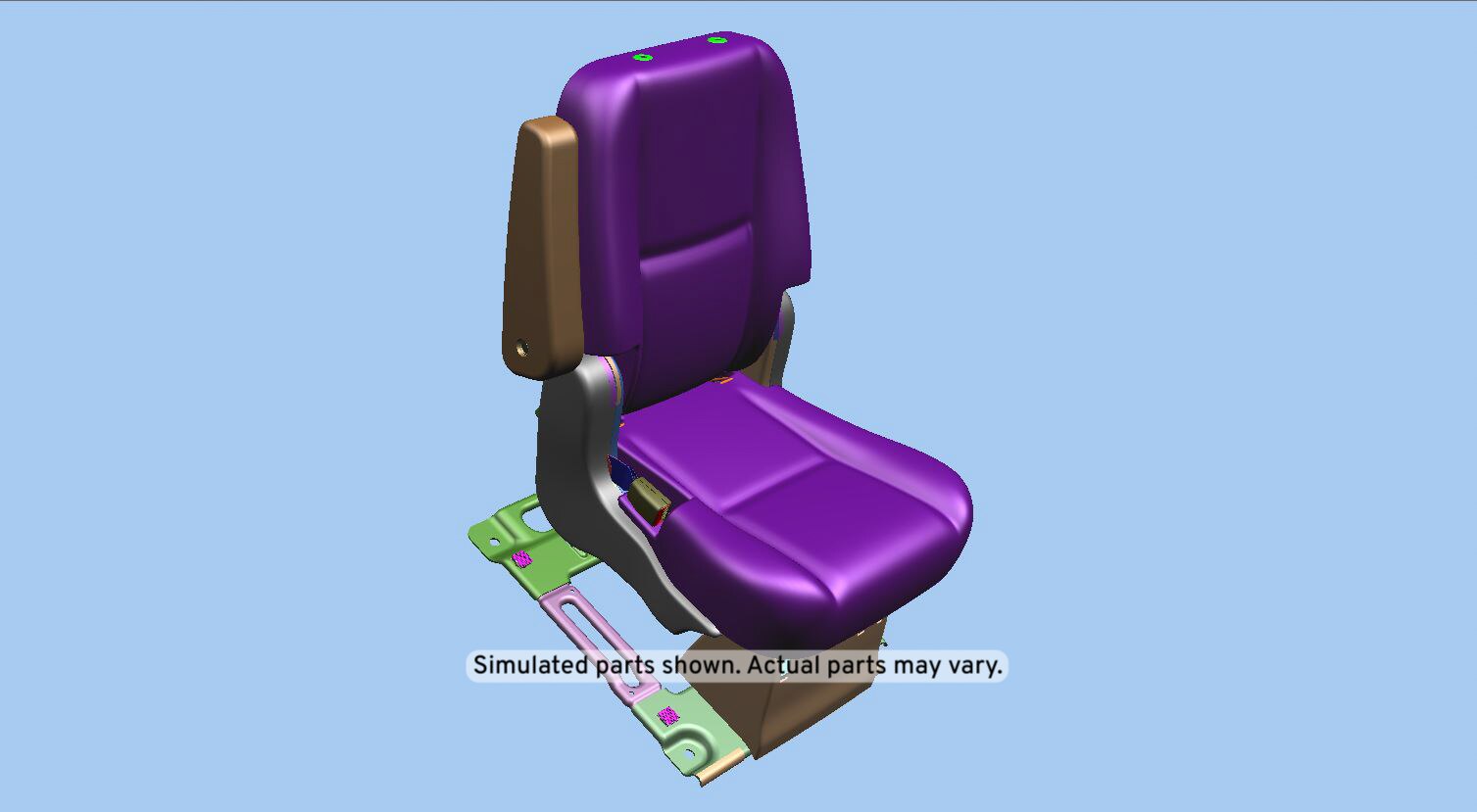GM Genuine Parts Ebony Rear Driver Side Seat