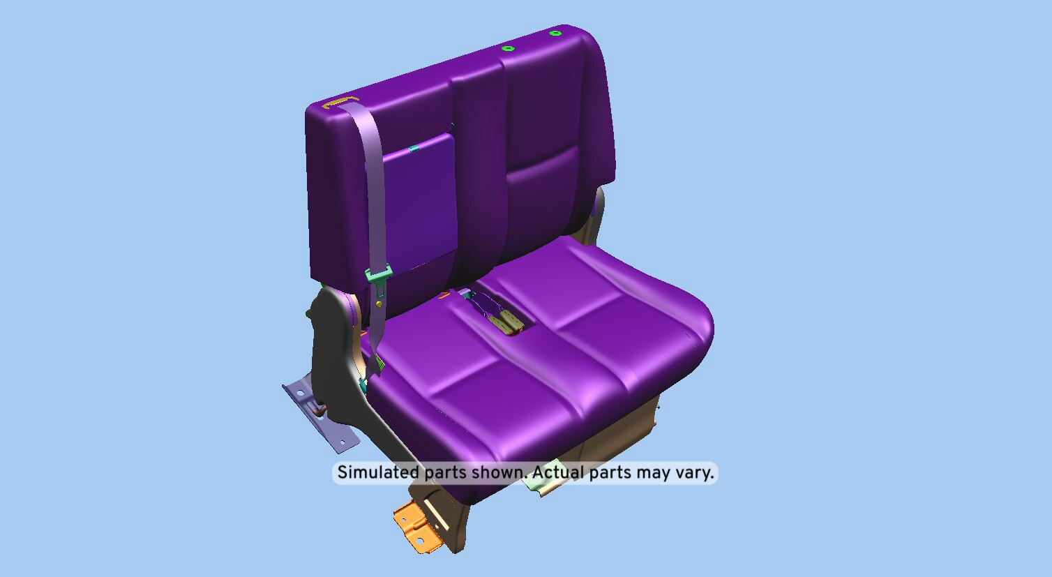 GM Genuine Parts Ebony Rear Driver Side Seat
